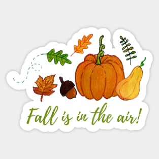 Fall is in the air! Gouache autumn doodle Sticker